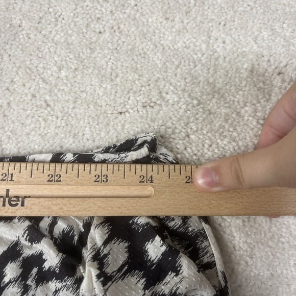 Anthropologie Strappy Midi Dress Women's XL Black White Animal Print Oversized - Picture 16 of 16